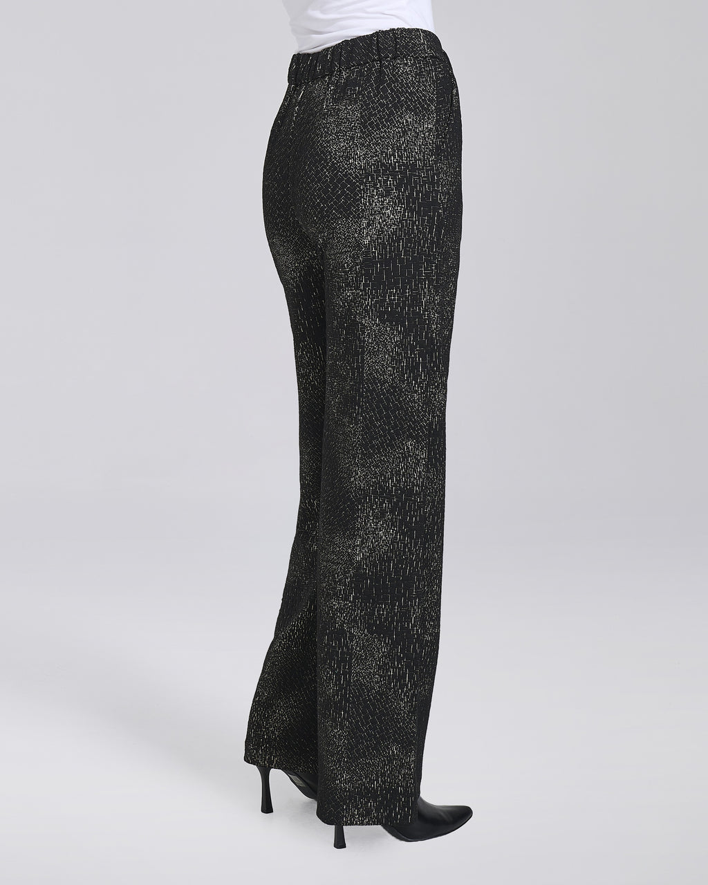 Pantalone palazzo in maglina fantasia donna – Chiara Dalba, foto 5