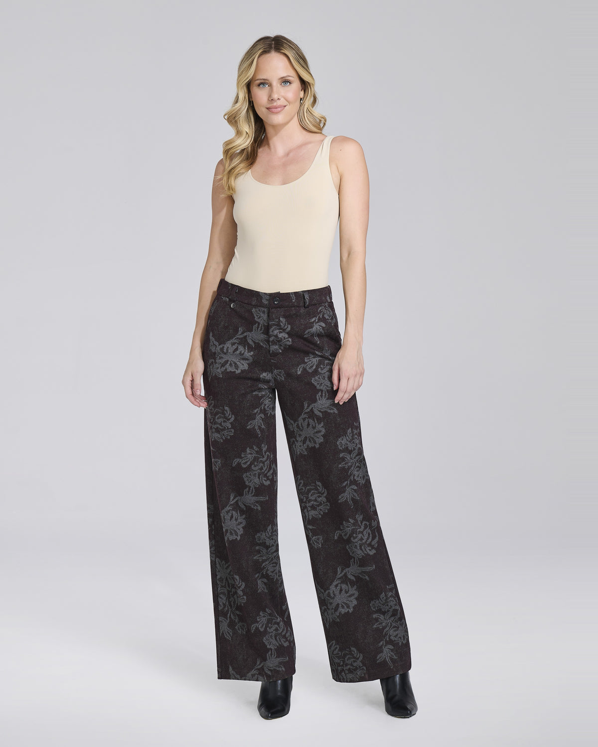 Pantalone palazzo fantasia con tasche chino donna – Chiara Dalba, foto 3