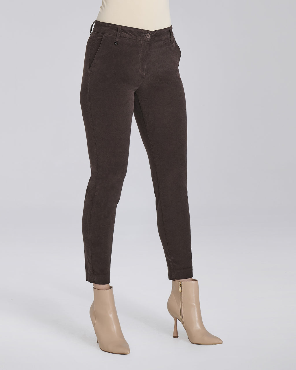 Pantalone Allegria con tasche chino donna, colore Moro – Chiara Dalba