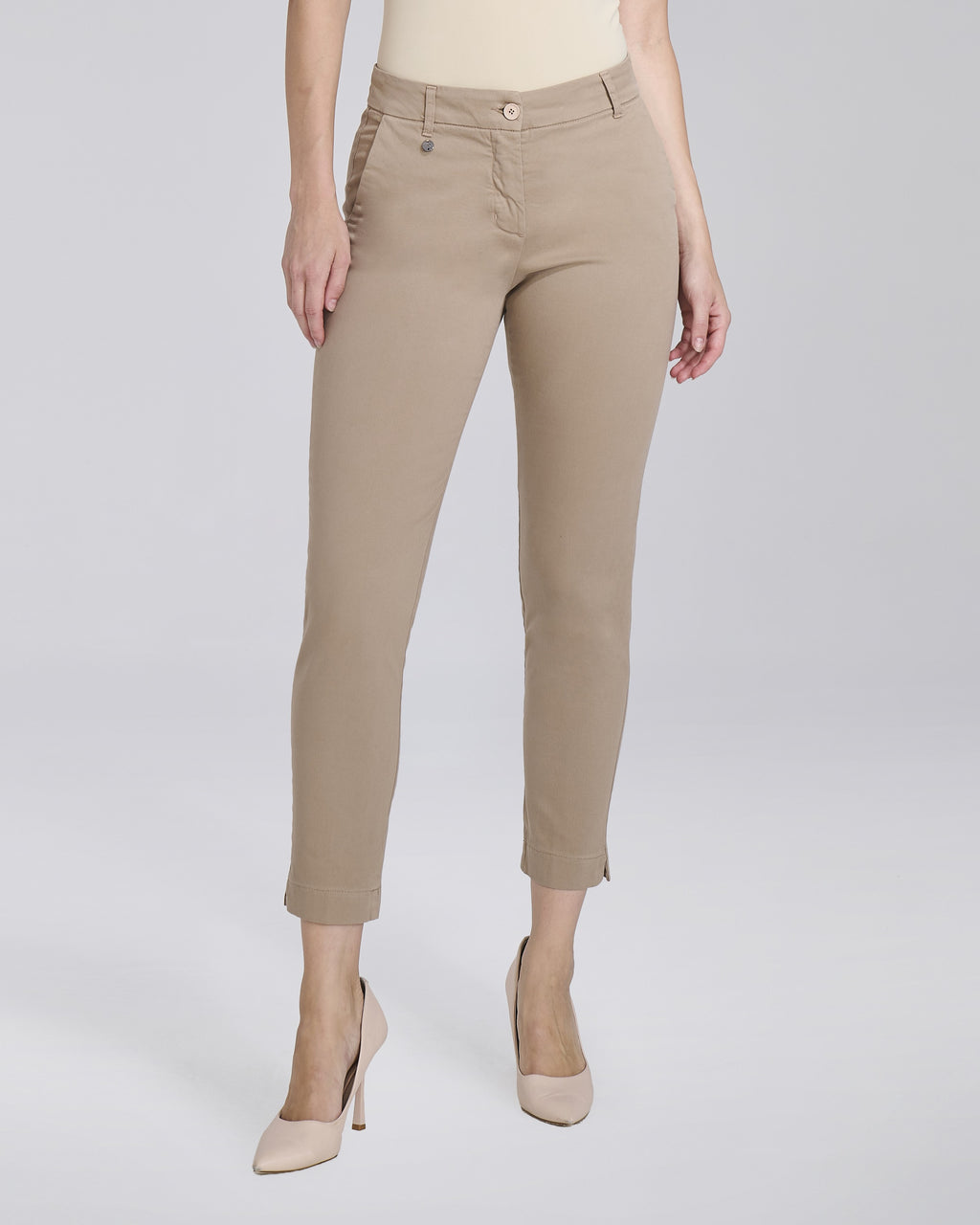 Pantalone Dolce con tasche chino donna, colore Beige – Chiara Dalba