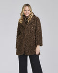 Cappotto in ecopelliccia riccia con cappuccio - Chiara Dalba
