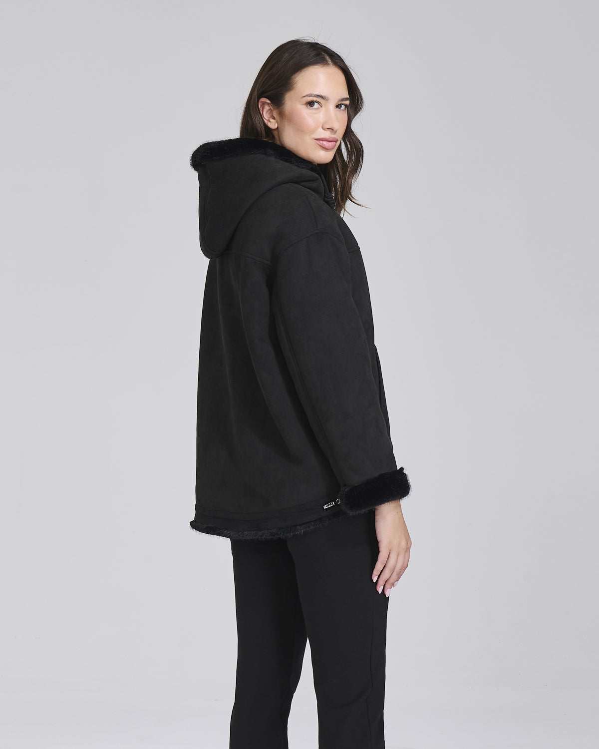 Giacca double effetto montone con zip donna – Chiara Dalba, foto 4