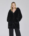 Cappotto double effetto montone con cappuccio - Chiara Dalba