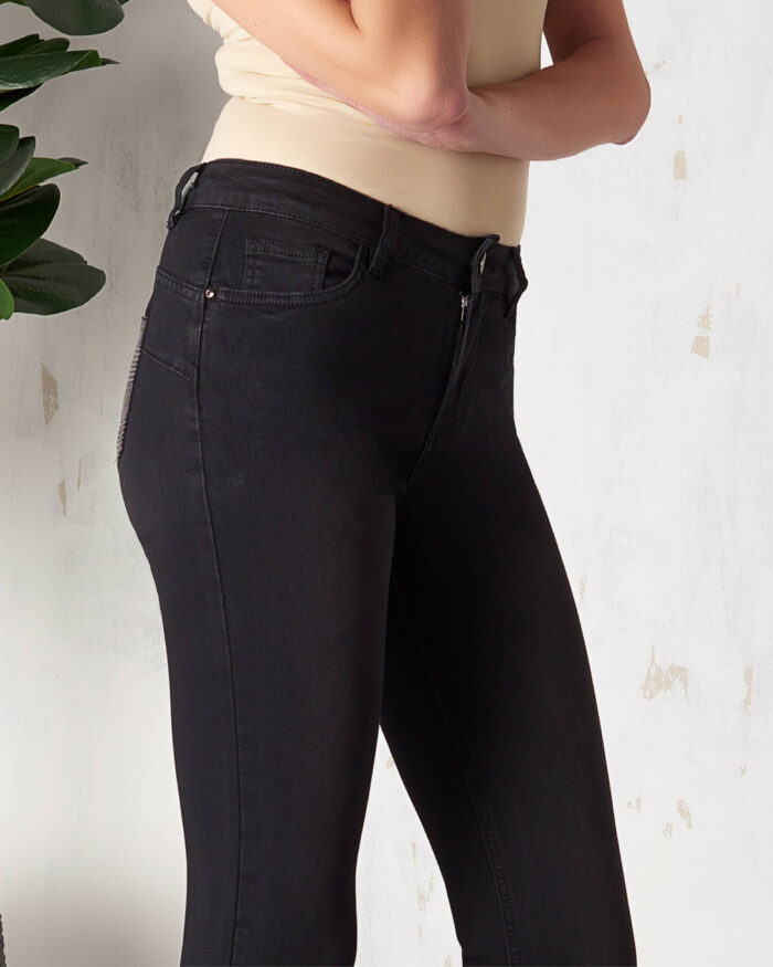 5-pocket capri jeans with turn-ups