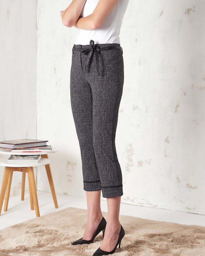 Milano stitch trousers with strap