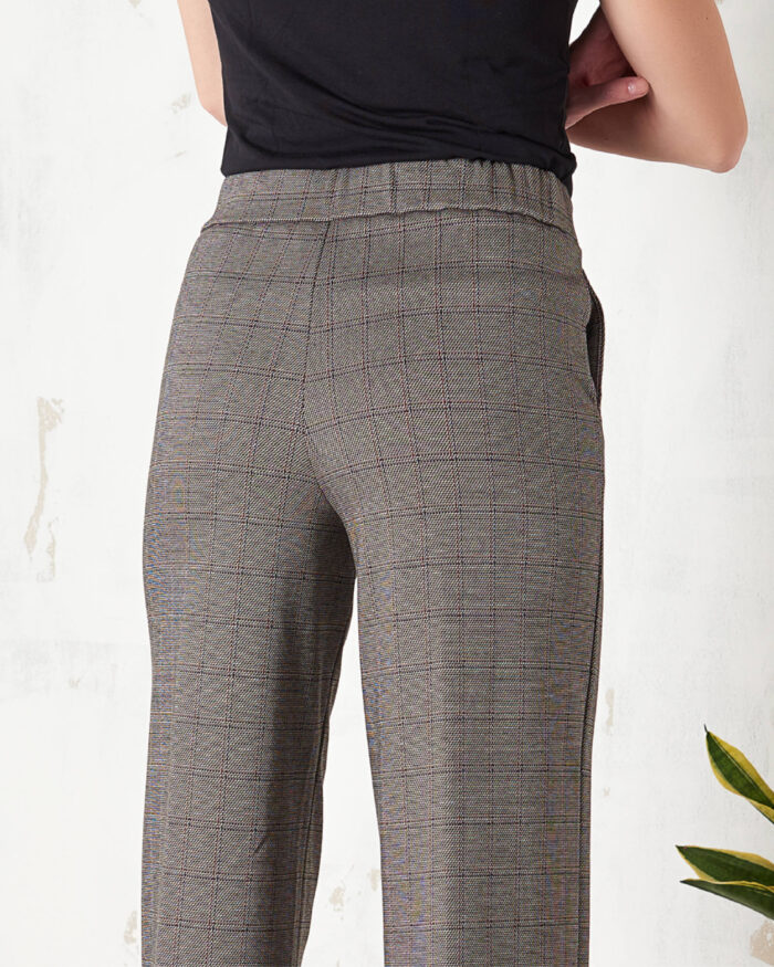 Milano stitch trousers with a striped pattern
