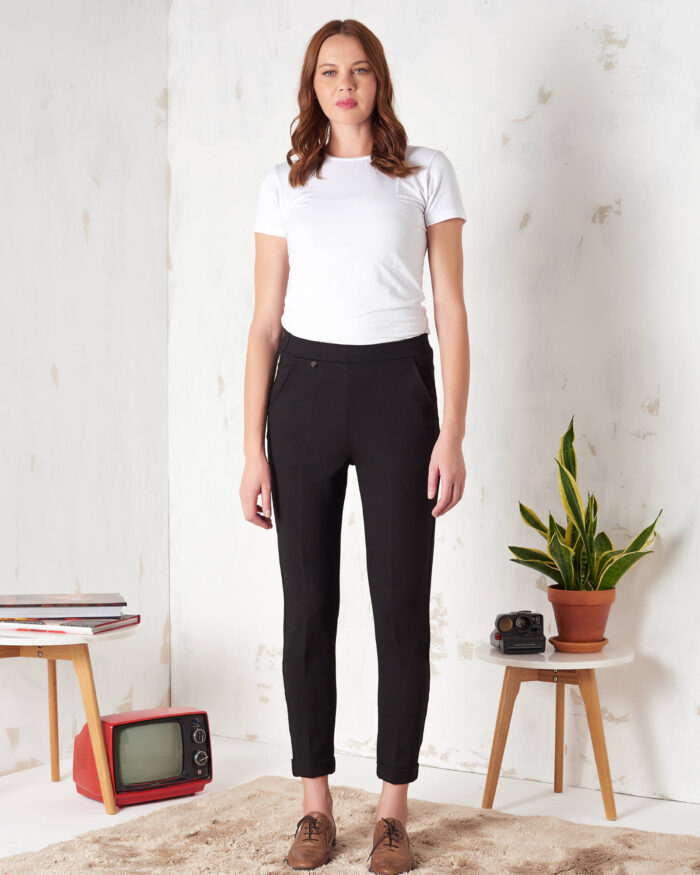 Milano stitch trousers in solid colour