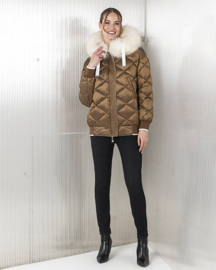 Double - Face Jacket with Fur