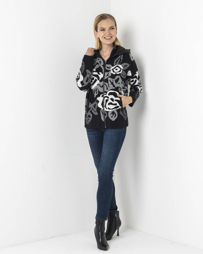 Patterned Knit Coats with Quilt Back
