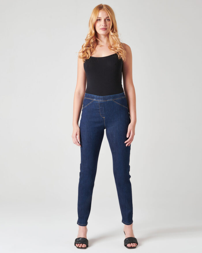 Elastic Waist Jeans Push-up