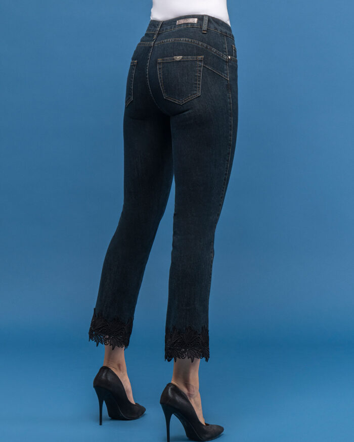 Jeans with Lace Hem