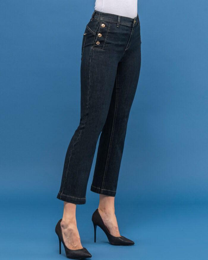 Flared Jeans with Buttons