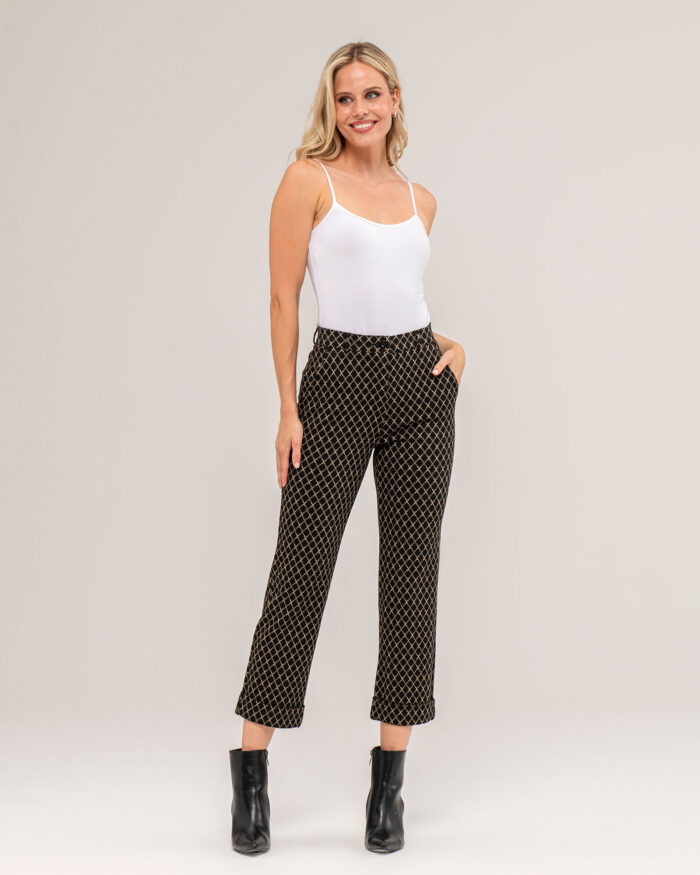 Patterned Pants with American Pockets