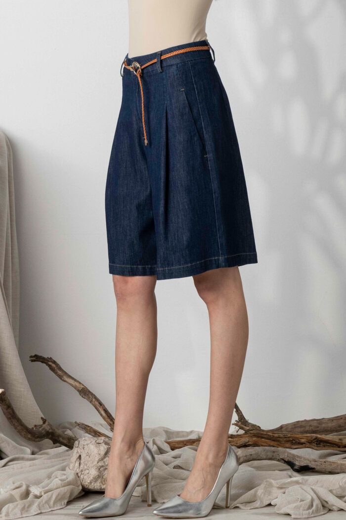 Jeans Bermuda con Cinta