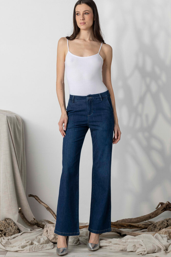 Jeans Palazzo con Tasche America